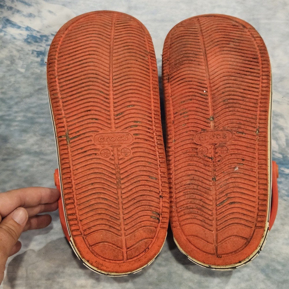Crocs Crocband Red Clogs Men's 10 Women's 12 Slip On Shoes Fair Condition - Picture 9 of 9